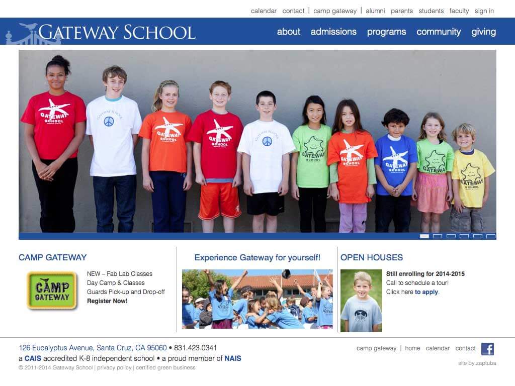 Gateway School - Website by ZapTuba